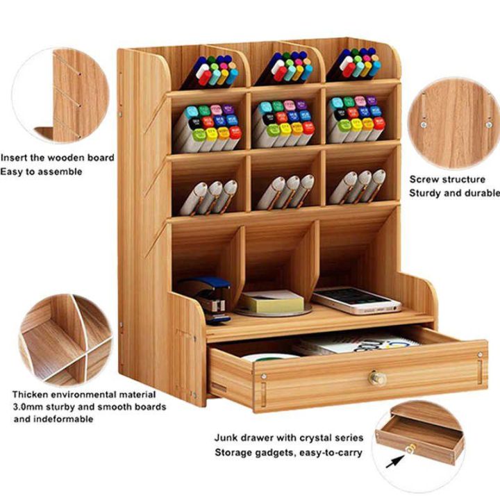 Wooden Desk Organizer
